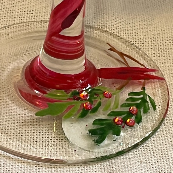 Water Maiden Hand Painted Wine Glass. - Picture 6 of 6